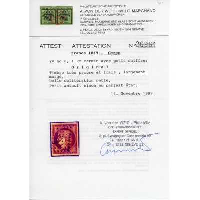 YT 6 - PC 2738 - Rouen - Seine Maritime Seine Inférieure (74) - Certificat 26961