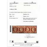 YT 6e - Oblitéré Grille sans fin - Tête Bêche - Signé Calves / Brun - Certificat 23/123 - 15386 - 22690