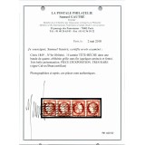 YT 6e - Oblitéré Grille sans fin - Tête Bêche - Signé Calves / Brun - Certificat 23/123 - 15386 - 22690