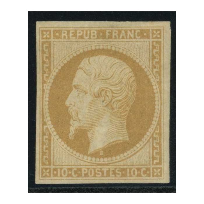 YT 9 - Neuf x - Signé Brun - Certificat 15702 - Cote 48500 euros