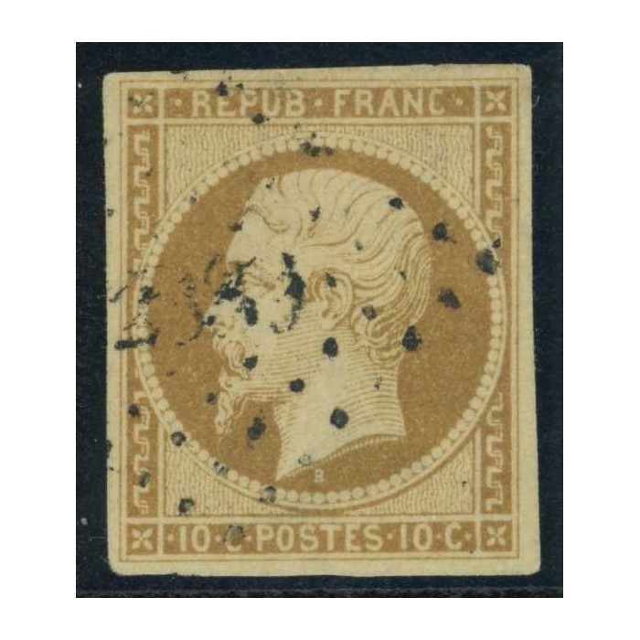 YT 9 - Oblitéré Petits chiffres - Cote 850 euros
