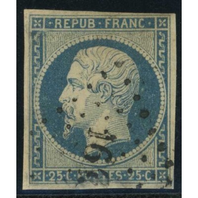 YT 10 - Oblitéré - Variété : Maculage - Cote 100 euros