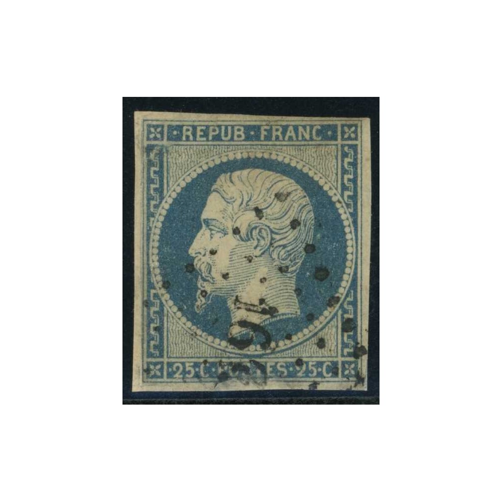 YT 10 - Oblitéré - Variété : Maculage - Cote 100 euros