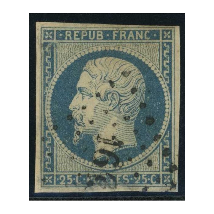 YT 10 - Oblitéré - Variété : Maculage - Cote 100 euros