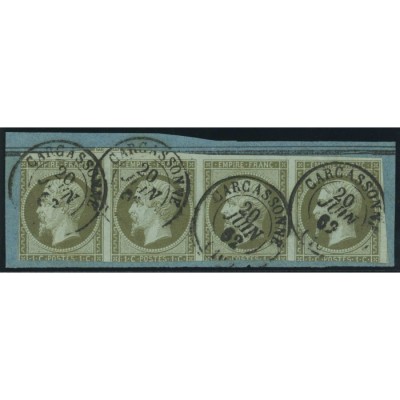 YT 11 - CaD Carcassonne - 20/6/62 - Bande de 4 - Cote 660 Euros