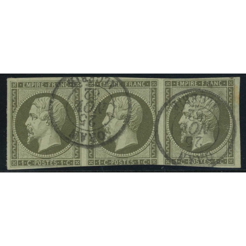 YT 11 - CaD Oran - 25/11/62 - Bande de 3 - Cote 375 Euros