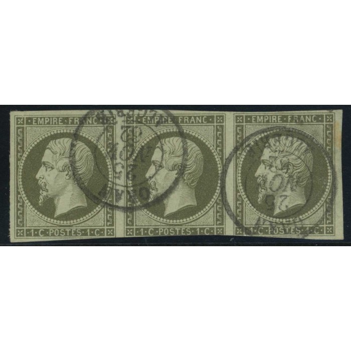 YT 11 - CaD Oran - 25/11/62 - Bande de 3 - Cote 375 Euros