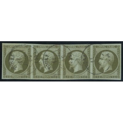 YT 11 - CaD Tours - 11/6/62 - Bande de 4 - Cote 660 Euros