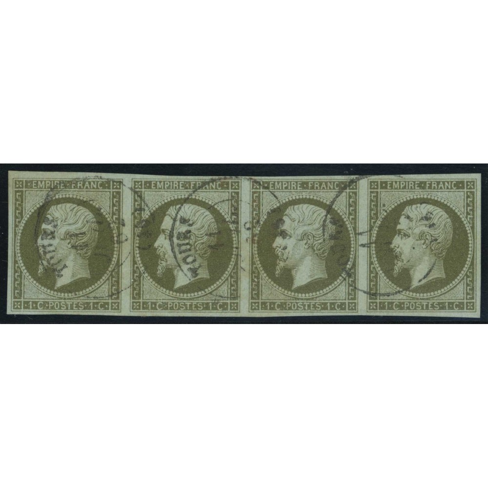 YT 11 - CaD Tours - 11/6/62 - Bande de 4 - Cote 660 Euros