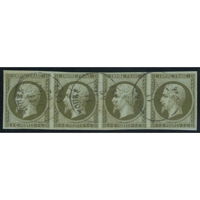 YT 11 - CaD Tours - 11/6/62 - Bande de 4 - Cote 660 Euros
