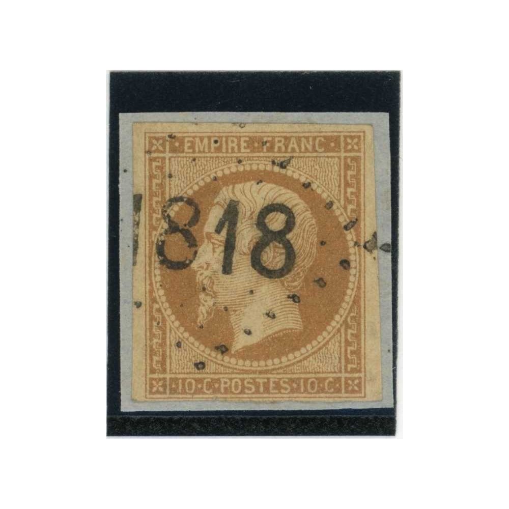 YT 13 - Oblitéré Chiffre Baton 1818 - Cote 200 Euros