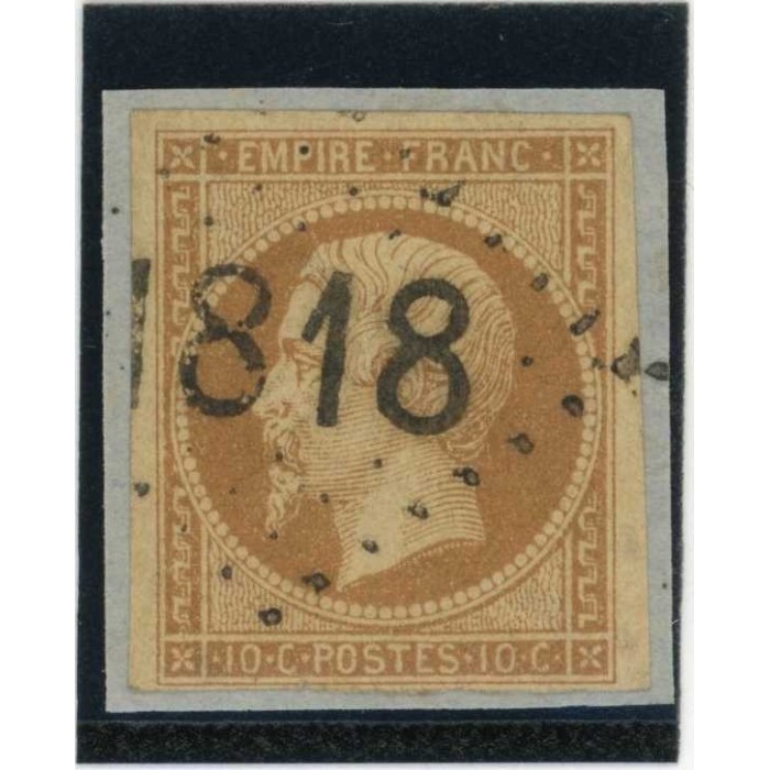 YT 13 - Oblitéré Chiffre Baton 1818 - Cote 200 Euros