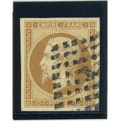 YT 13 - Oblitéré Gros points - Signé Brun - Cote 60 Euros