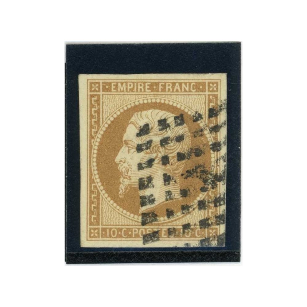 YT 13 - Oblitéré Gros points - Signé Brun - Cote 60 Euros