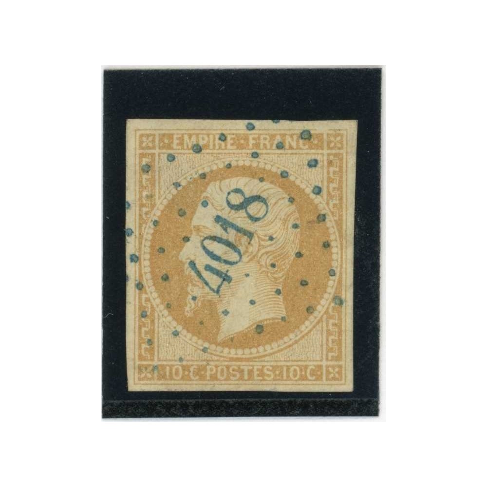 YT 13 - Oblitéré PC 4018 - Varna   - Turquie (Empire ottoman) - Bleu - Cote 210 Euros