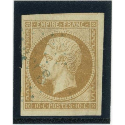 YT 13 B - Oblitéré Petit chiffre Bleu - Cote 160 Euros