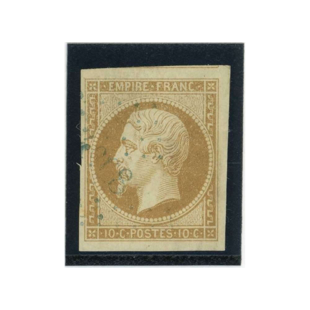 YT 13 B - Oblitéré Petit chiffre Bleu - Cote 160 Euros