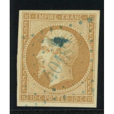 YT 13 - Oblitéré PC 4018 - Varna   - Turquie (Empire ottoman) - Bleu - Signé Calves - Cote 210 Euros