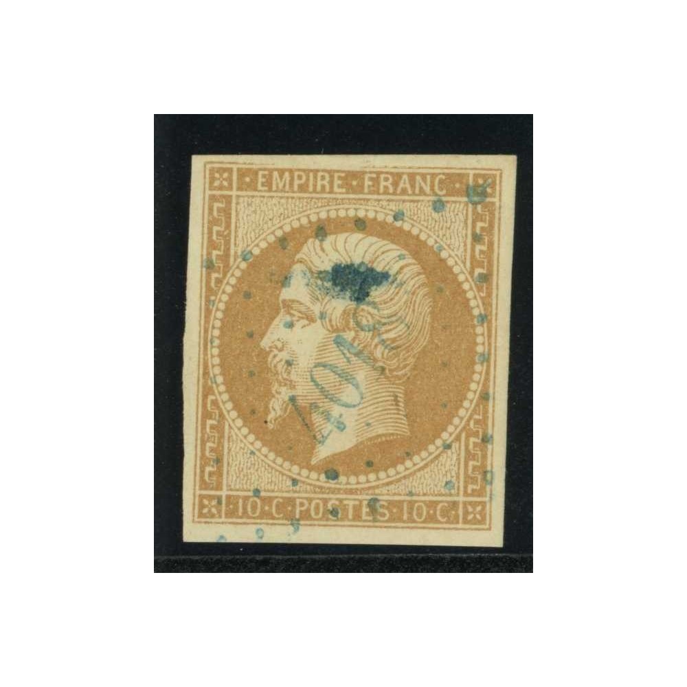 YT 13 - Oblitéré PC 4018 - Varna   - Turquie (Empire ottoman) - Bleu - Signé Calves - Cote 210 Euros