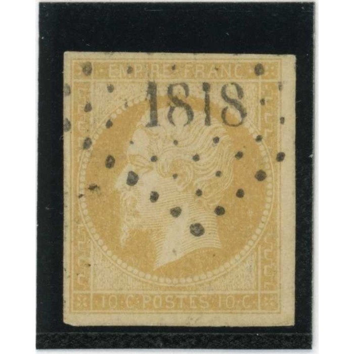 YT 13 Aa - Oblitéré PC 1818 - Lyon - Rhône (68) - Cote 85 Euros