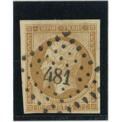 YT 13 - Oblitéré PC 481 - Bourges - Cher (17) - Cote 20 Euros