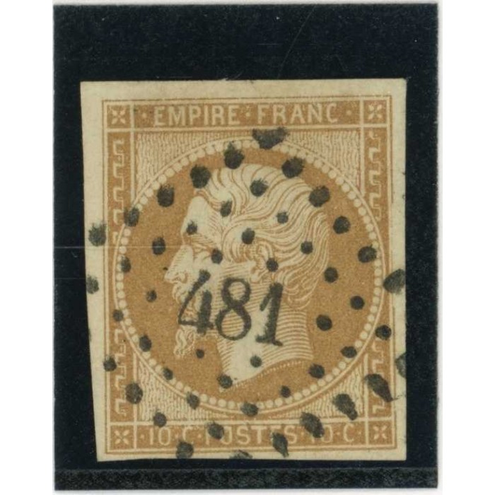 YT 13 - Oblitéré PC 481 - Bourges - Cher (17) - Cote 20 Euros