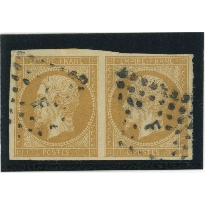 YT 13 - Oblitéré Lettre F - Paire - Cote 45 Euros