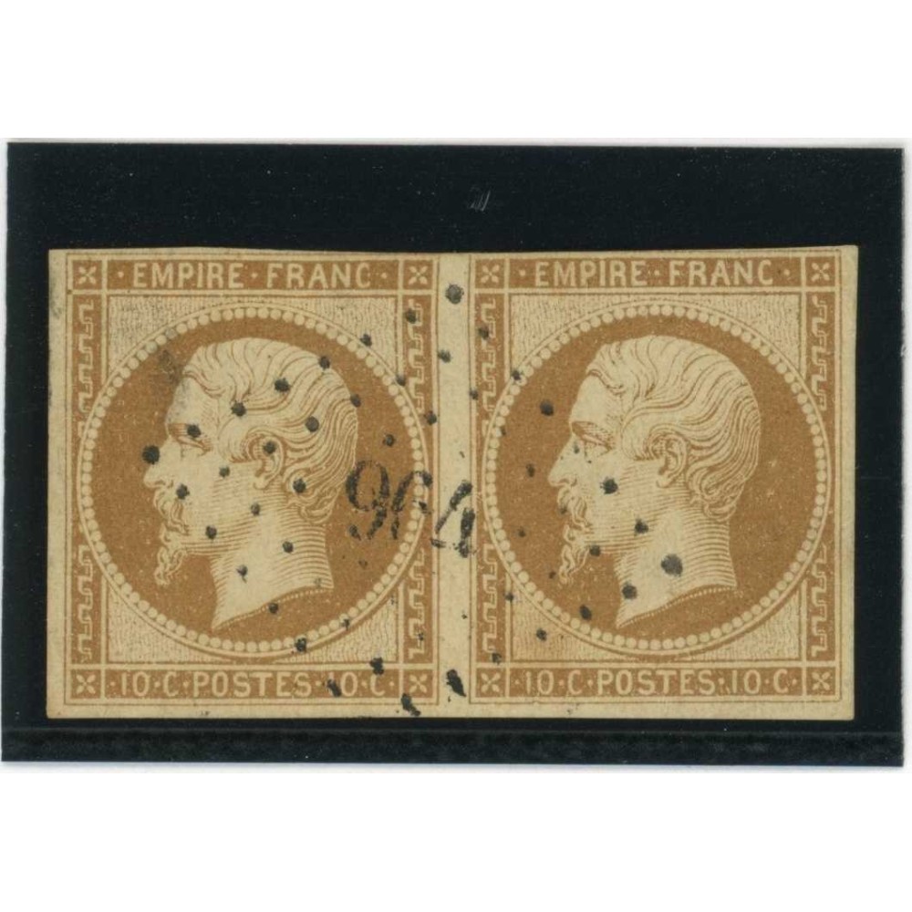 YT 13 - Oblitéré PC 964 - Corps - Isère (37) - Paire - Cote 65 Euros