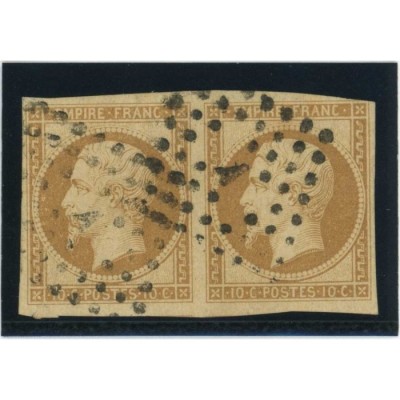 YT 13 - Oblitéré Lettre A - Paire - Cote 45 Euros