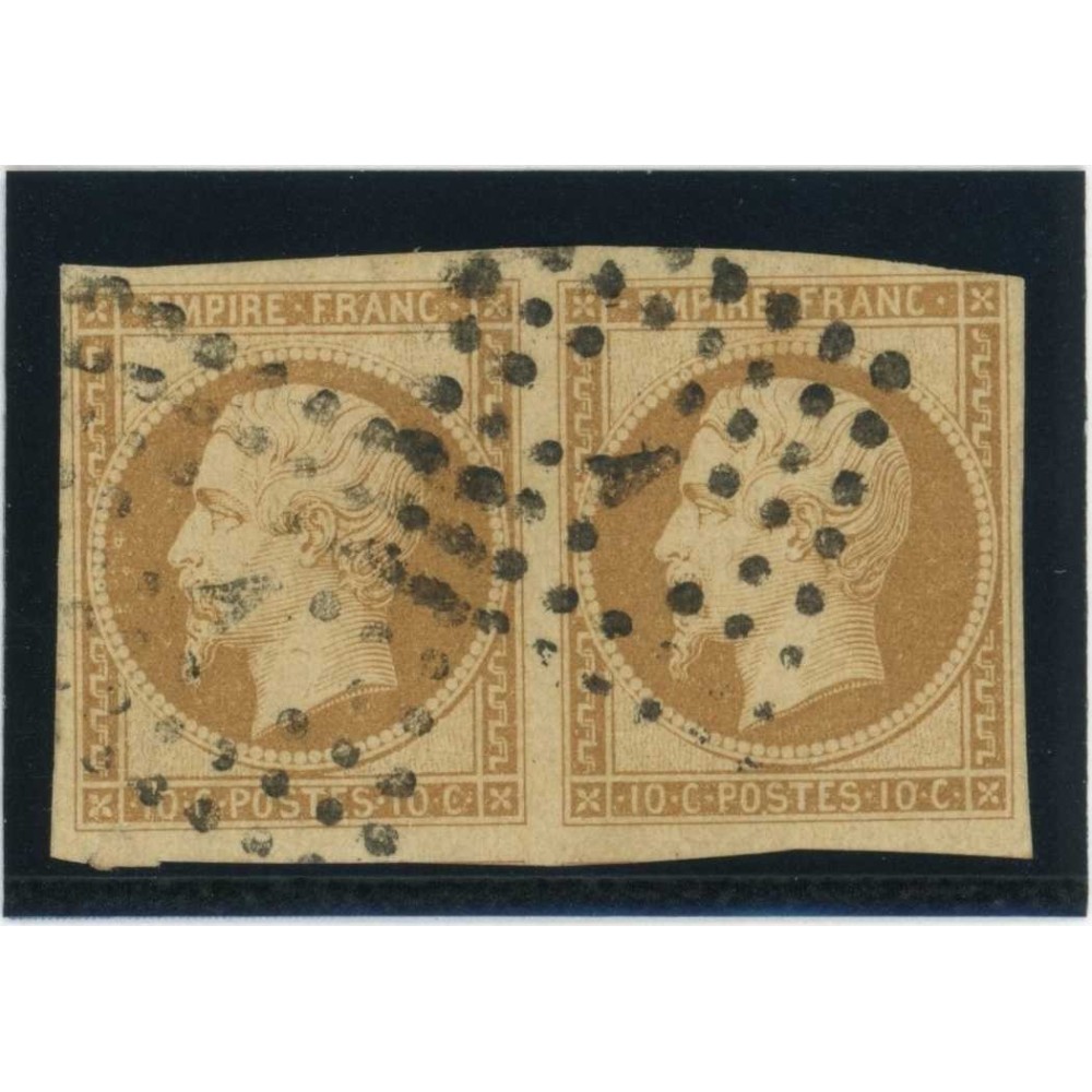 YT 13 - Oblitéré Lettre A - Paire - Cote 45 Euros