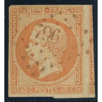 YT 16 Oblitéré PC 796 Rouge - Châteauroux - Indre (35) - Cote 250 Euros