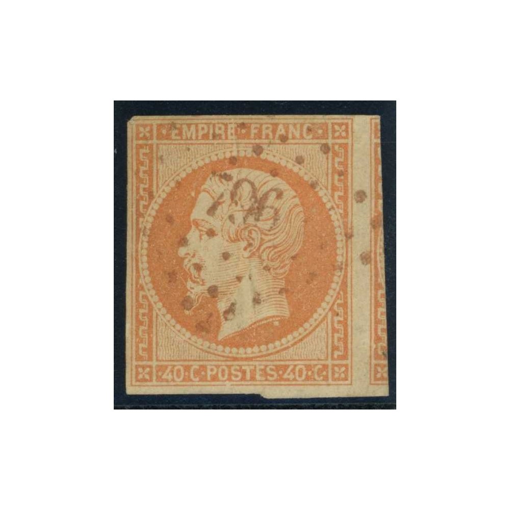 YT 16 Oblitéré PC 796 Rouge - Châteauroux - Indre (35) - Cote 250 Euros