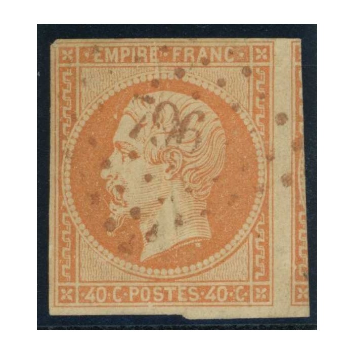 YT 16 Oblitéré PC 796 Rouge - Châteauroux - Indre (35) - Cote 250 Euros