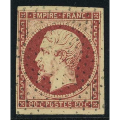 YT 17A - Oblitéré Pointillés - Signé Calves - Cote 80 Euros