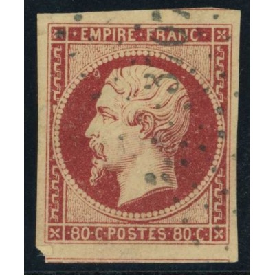 YT 17A - Oblitéré Variété : Anneau lune - Cote 150 Euros