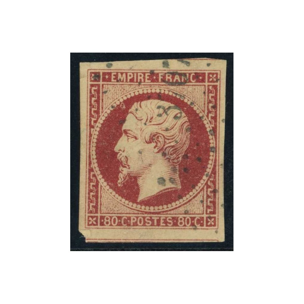 YT 17A - Oblitéré Variété : Anneau lune - Cote 150 Euros