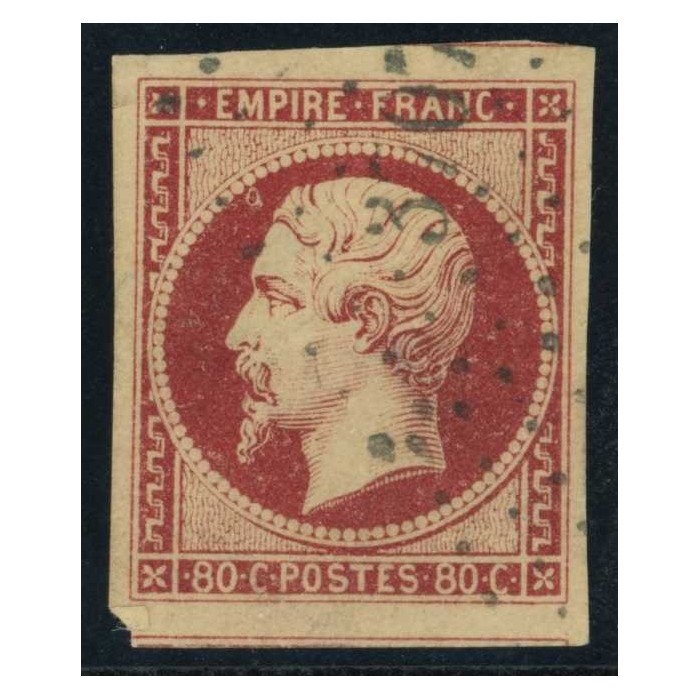 YT 17A - Oblitéré Variété : Anneau lune - Cote 150 Euros