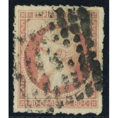 YT 17B - Oblitéré Percé en ligne - Cote 75 Euros
