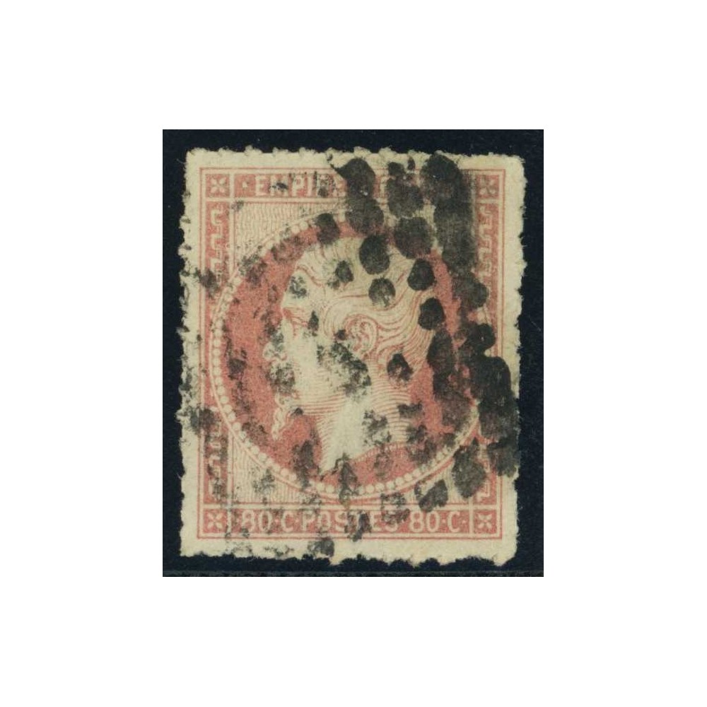 YT 17B - Oblitéré Percé en ligne - Cote 75 Euros