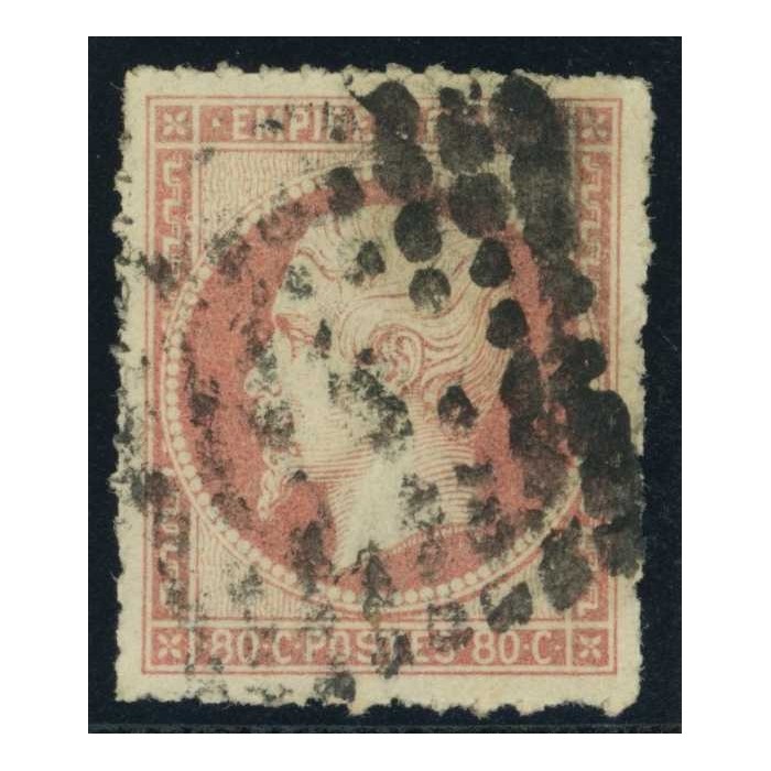 YT 17B - Oblitéré Percé en ligne - Cote 75 Euros