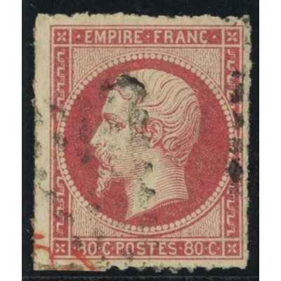 YT 17B - Oblitéré Percé en ligne - Cote 75 Euros