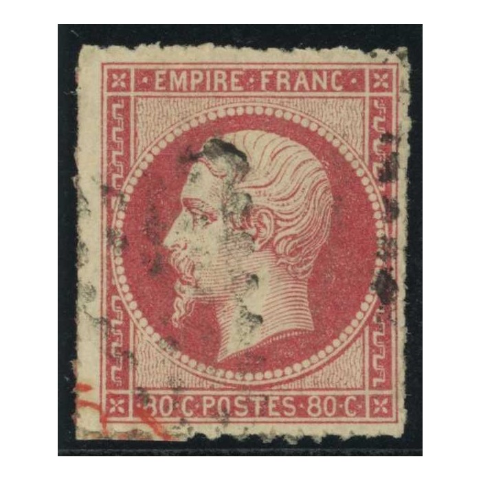 YT 17B - Oblitéré Percé en ligne - Cote 75 Euros