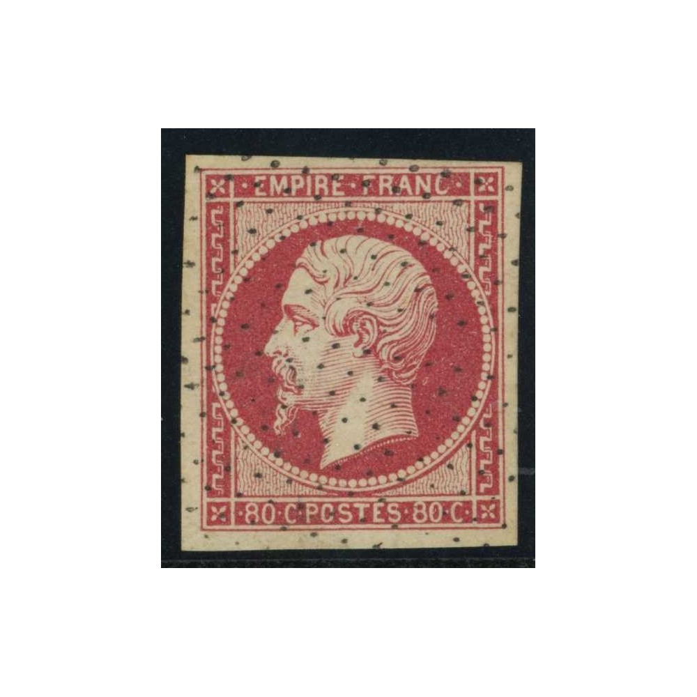 YT 17B - Oblitéré Pointillés - Signé Brun - Cote 75 Euros