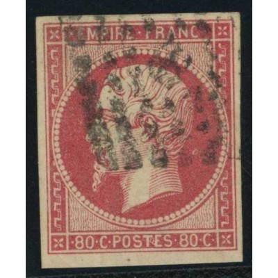 YT 17B - Oblitéré Variété : Anneau lune - Signé Calves - Cote 200 Euros