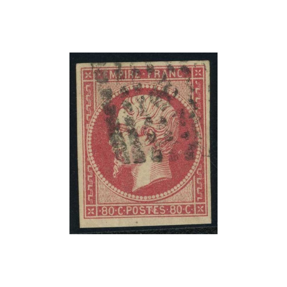 YT 17B - Oblitéré Variété : Anneau lune - Signé Calves - Cote 200 Euros