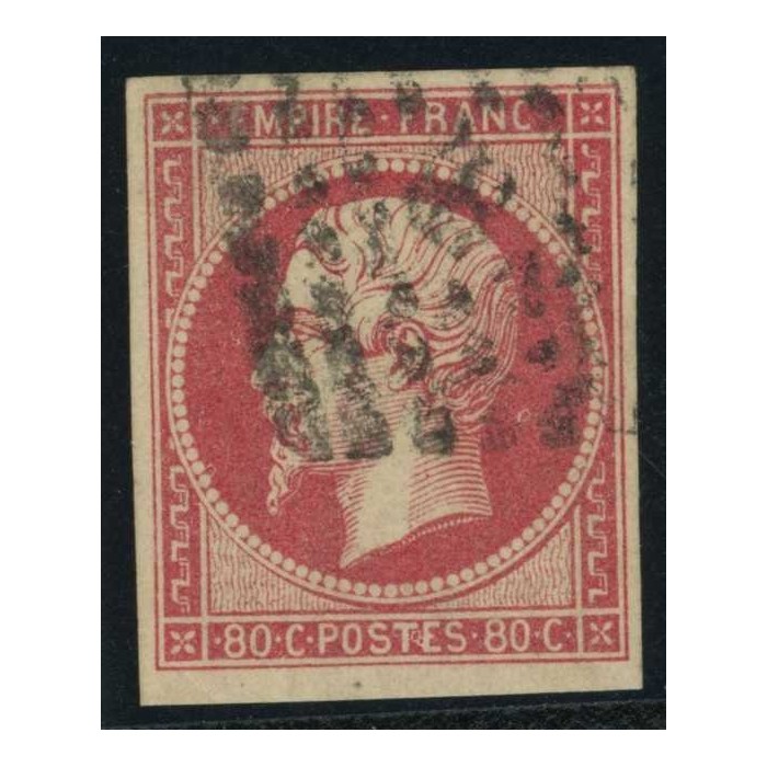 YT 17B - Oblitéré Variété : Anneau lune - Signé Calves - Cote 200 Euros