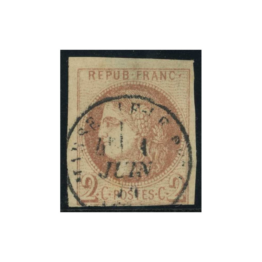 YT 40Ab - Oblitéré - Signé Brun - Certificat 15340 - Cote 3000 Euros