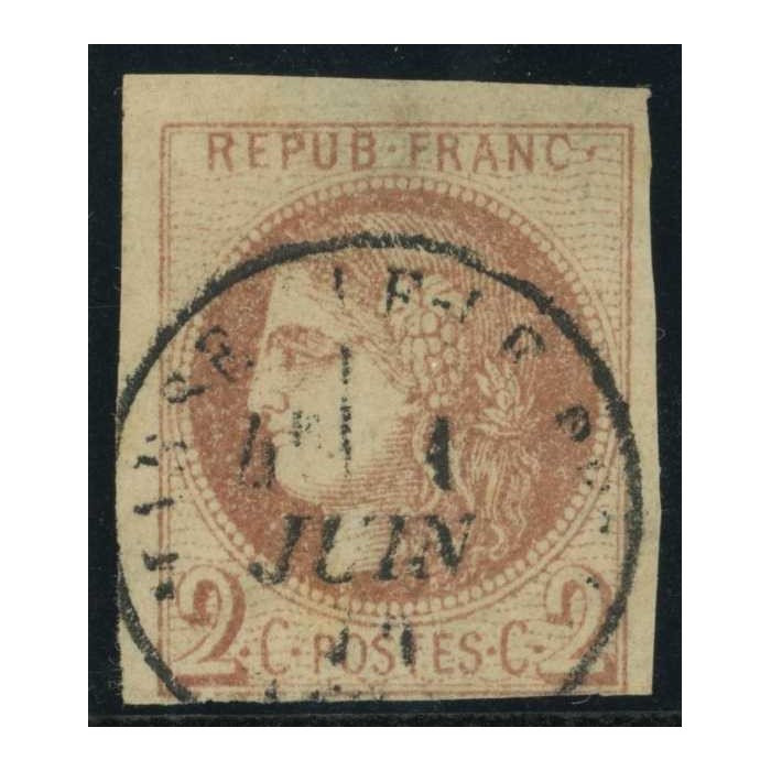 YT 40Ab - Oblitéré - Signé Brun - Certificat 15340 - Cote 3000 Euros