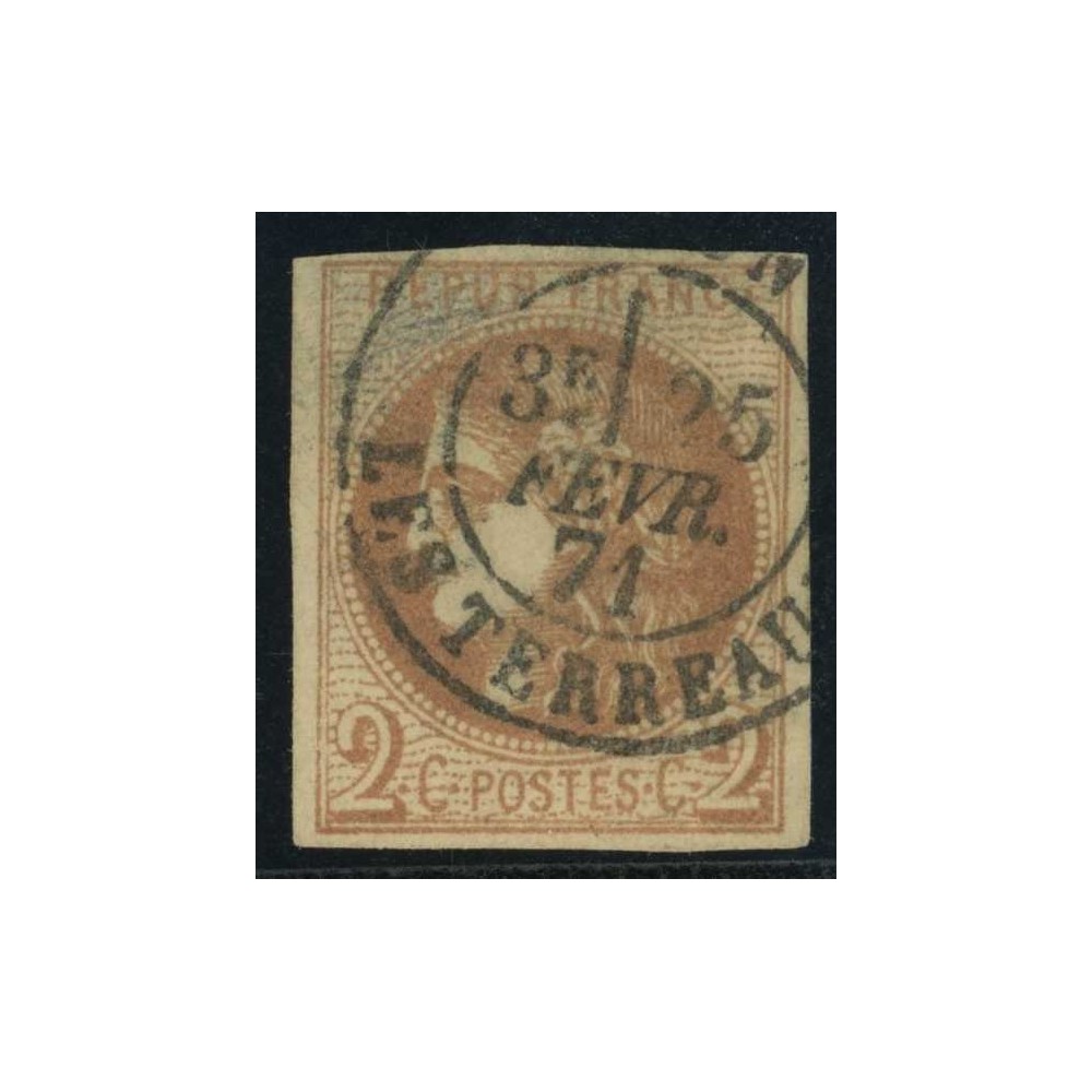 YT 40 B - Oblitéré CaD 25/02/71 - Signé Calves - Cote 330 Euros