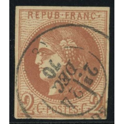 YT 40 B - Oblitéré 24 Dec 70 - Mois d'emission - Signé Brun - Cote 600 Euros